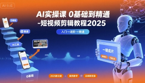 AI实操课0基础到精通-短视频剪辑教程2025-星云网创