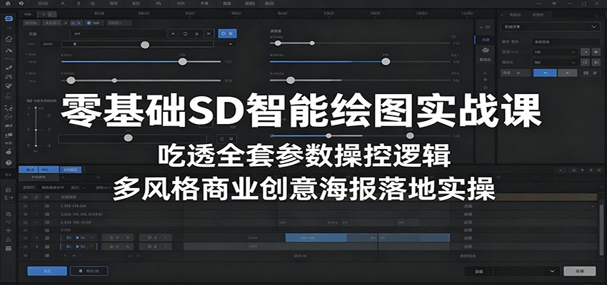 零基础SD智能绘图实战课：吃透全套参数操控逻辑，多风格商业创意海报落地实操-星云网创