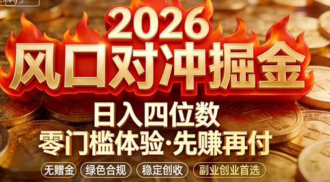 2026美金对冲套利，无赠金对冲策略保驾护航，低门槛易上手实操。单人单日收益2000+-星云网创