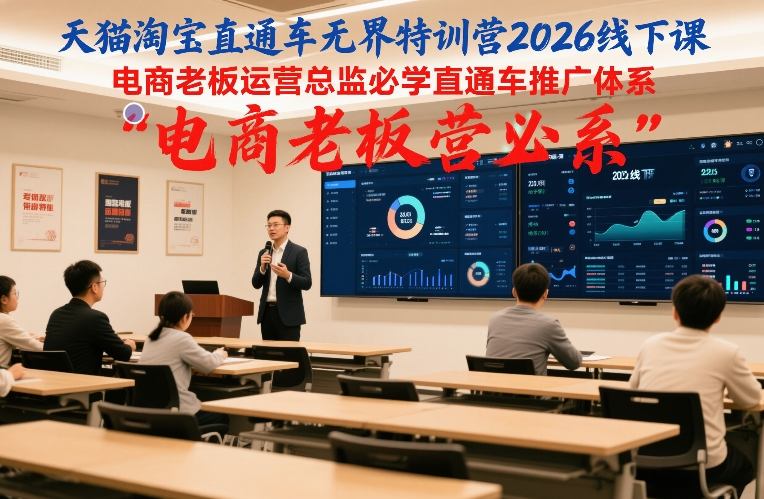 天猫淘宝直通车无界特训营2026线下课，电商老板运营总监必学直通车推广体系-星云网创