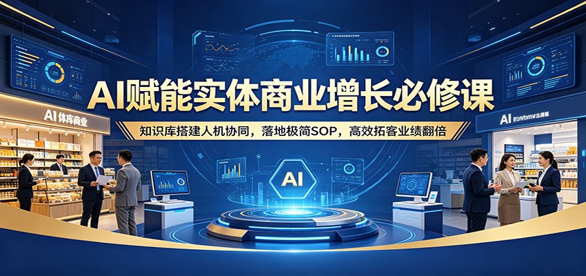 AI赋能实体商业增长必修课：知识库搭建人机协同，落地极简SOP，高效拓客业绩翻倍-星云网创