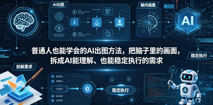 普通⼈也能学会的AI出图⽅法，把脑子里的画面，拆成AI能理解、也能稳定执行的需求【文档】-星云网创