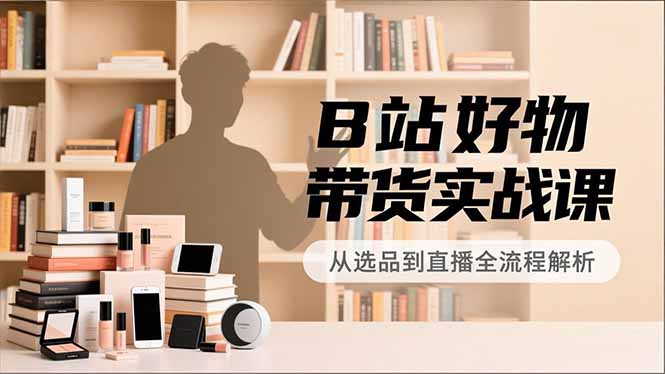 B站好物带货实战课，账号定位、选品拍摄、运营变现，全流程教学，实现UP主月入过万-星云网创