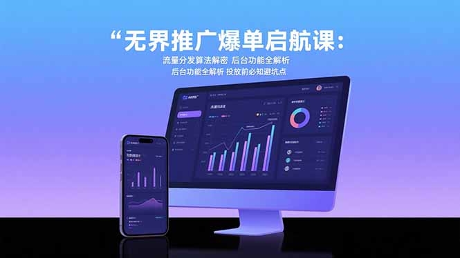 无界推广爆单启航课：流量分发算法解密 后台功能全解析 投放前必知避坑点-星云网创