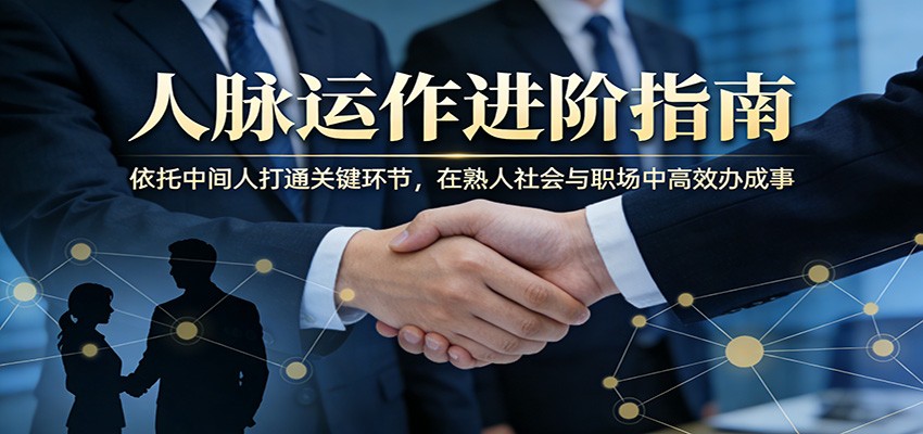 付费文章：人脉运作进阶指南，依托中间人打通关键环节，在熟人社会与职场中高效办成事-星云网创