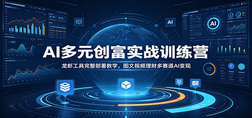 AI多元创富实战训练营：龙虾工具完整部署教学，图文视频理财多赛道AI变现-星云网创