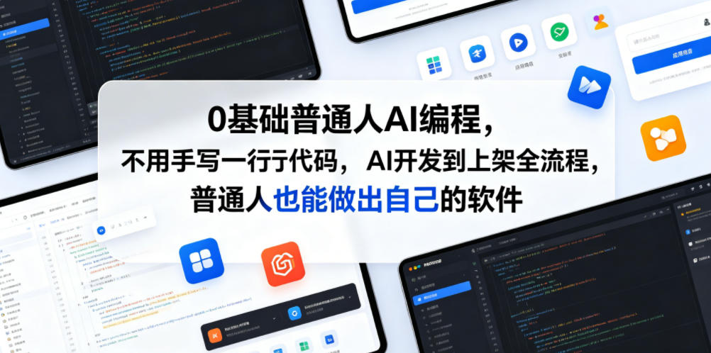 0基础普通人AI编程，不用手写一行代码，AI开发到上架全流程，普通人也能做出自己的软件-星云网创