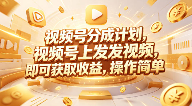 视频号分成计划，599元众筹的Red团队课程，视频号上发发视频，即可获取收益，操作简单-云网创