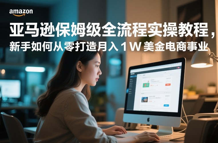 亚马逊保姆级全流程实操教程,新手如何从零打造月入1W美金电商事业-云网创