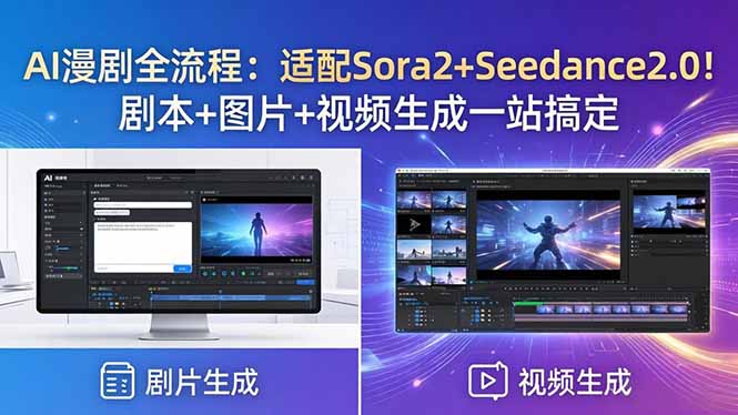 AI漫剧全流程：适配Sora2+Seedance2.0！剧本+图片+视频生成一站搞定-星云网创