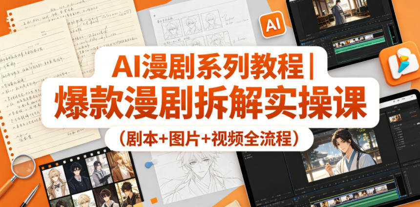AI漫剧系列教程｜爆款漫剧拆解实操课(剧本+图片+视频全流程)-星云网创