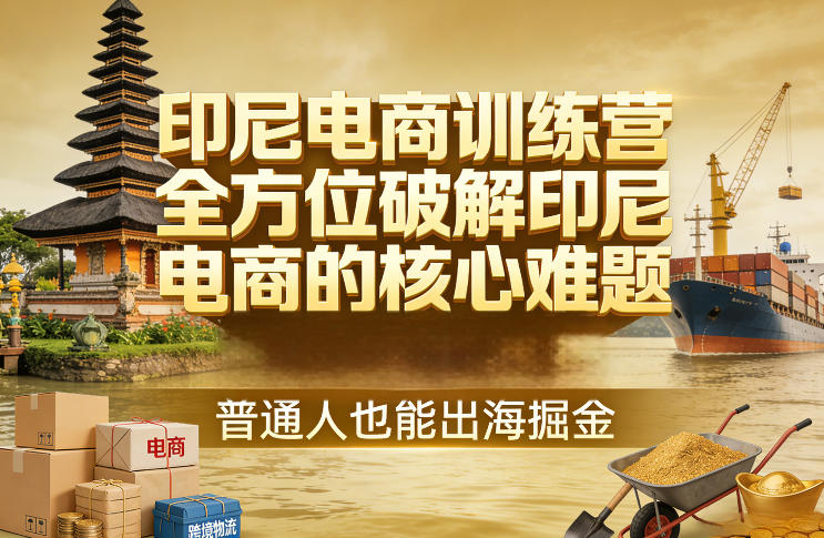 印尼电商训练营,全方位破解印尼电商的核心难题,普通人也能出海掘金-星云网创