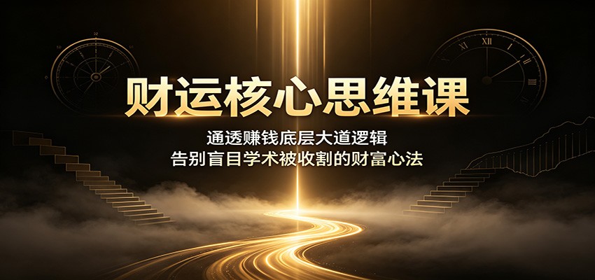 财运核心思维课：通透赚钱底层大道逻辑，告别盲目学术被收割的财富心法-星云网创