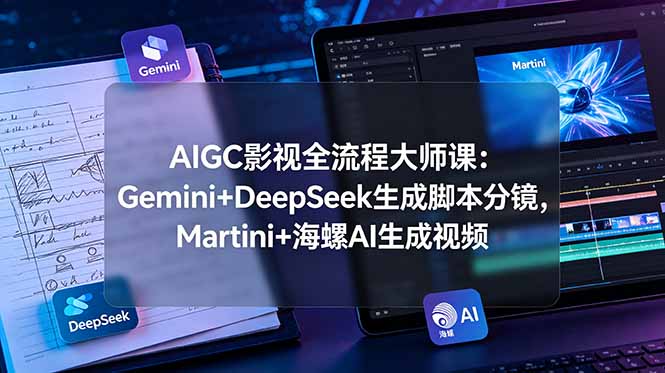 AIGC影视全流程大师课：Gemini+DeepSeek生成脚本分镜，Martini+海螺AI生成视频-星云网创