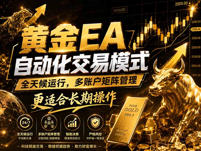 黄金EA量化：多窗口矩阵稳定运行，系统自动执行，收益空间持续放大-星云网创