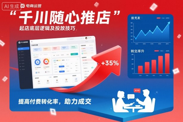 千川随心推起店底层逻辑及投放技巧，提高付费转化率，助力成交-我要项目网