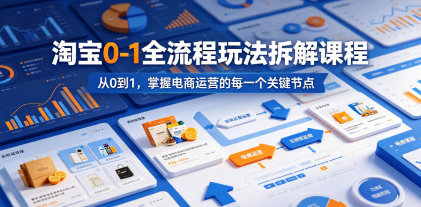 淘宝0-1全流程玩法拆解课程，从0到1，掌握电商运营的每一个关键节点-星云网创