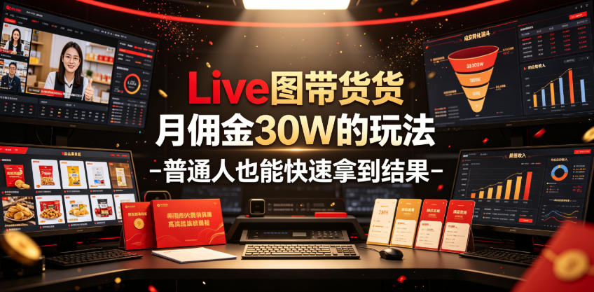 Live图带货月佣金30W的玩法-普通人也能快速拿到结果-星云网创