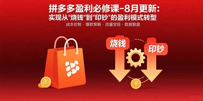 拼多多盈利必修课-8月更新：突破运营瓶颈 实现从烧钱到印钞的盈利模式转型-星云网创