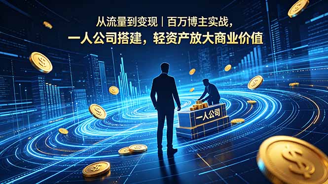 从流量到变现｜百万博主实战，一人公司搭建，轻资产放大商业价值-星云网创
