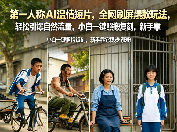 第一人称AI温情短片，全网刷屏爆款玩法，轻松引爆自然流量，小白一键照搬复刻，新手靠它稳步涨粉-星云网创