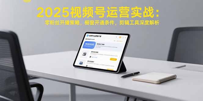 2025视频号运营实战：零粉丝开播策略，橱窗开通条件，剪辑工具深度解析-星云网创
