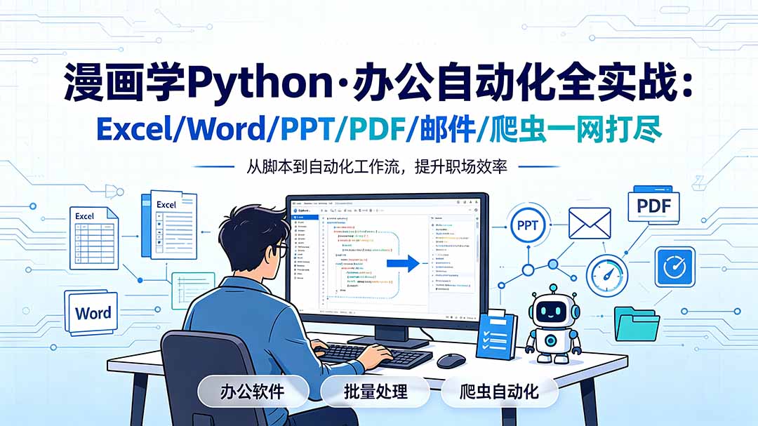 漫画学Python·办公自动化全实战：Excel/Word/PPT/PDF/邮件/爬虫一网打尽-星云网创