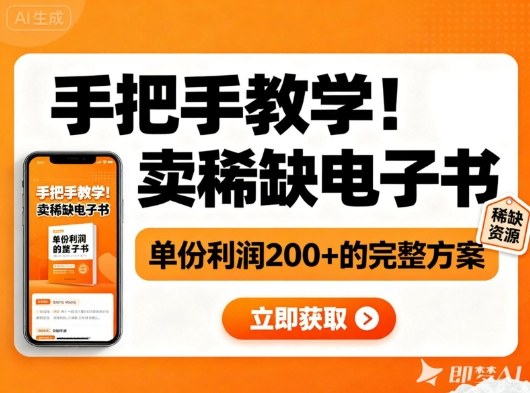 手把手教学！在小红书卖稀缺电子书，单份利润2张+的完整方案-星云网创