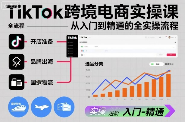 TikTok跨境电商实操课，从入门到精通的全实操流程-星云网创