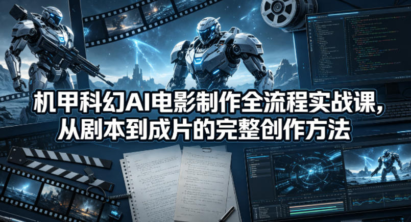 机甲科幻AI电影制作全流程实战课，从剧本到成片的完整创作方法-星云网创