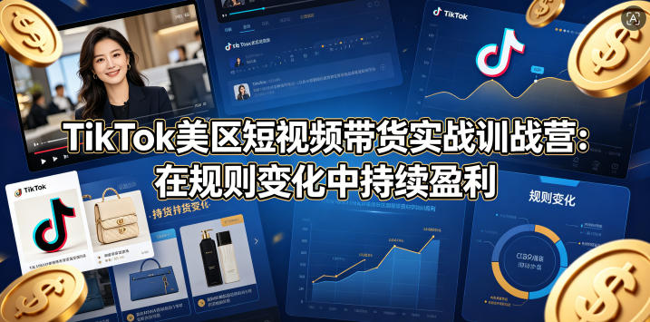 TikTok美区短视频带货实战训战营：在规则变化中持续盈利-星云网创