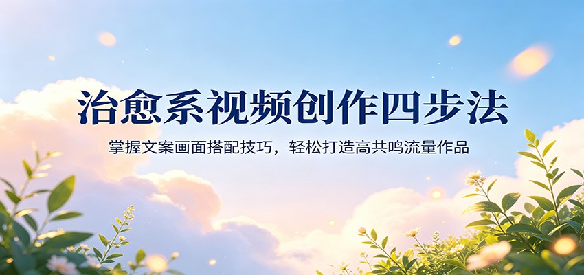 治愈系视频创作四步法：掌握文案画面搭配技巧，轻松打造高共鸣流量作品-星云网创