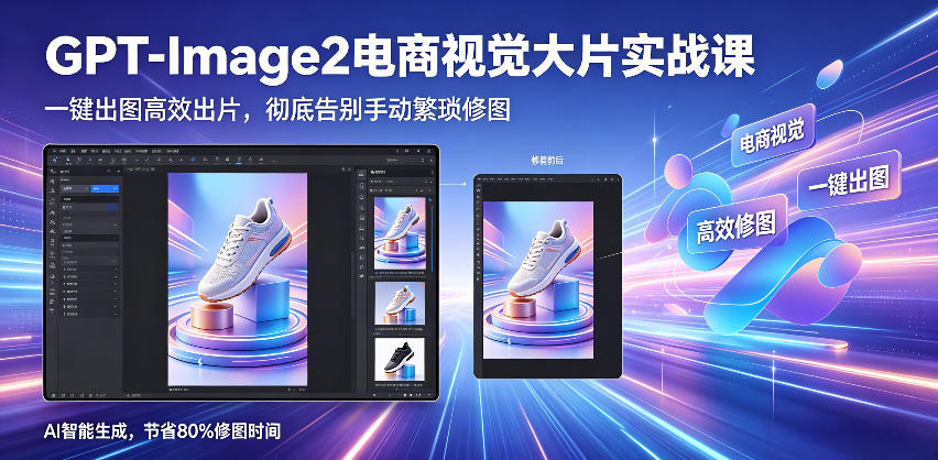 GPT-Image2电商视觉大片实战课，一键出图高效出片，彻底告别手动繁琐修图-星云网创