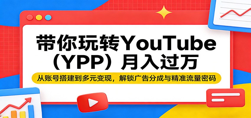 带你玩转YouTube(YPP)月入过万：从账号搭建到多元变现，解锁广告分成与精准流量密码-星云网创