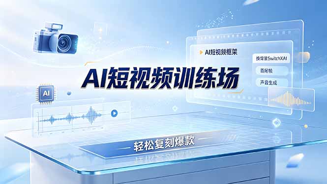 老陈AI短视频训练场：AI短视频框架+换背景SwitchXAI+首尾帧+声音生成，轻松复刻爆款-星云网创
