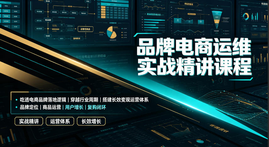 品牌电商运维实战精讲课程｜吃透电商品牌落地逻辑、穿越行业周期、搭建长效变现运营体系-星云网创
