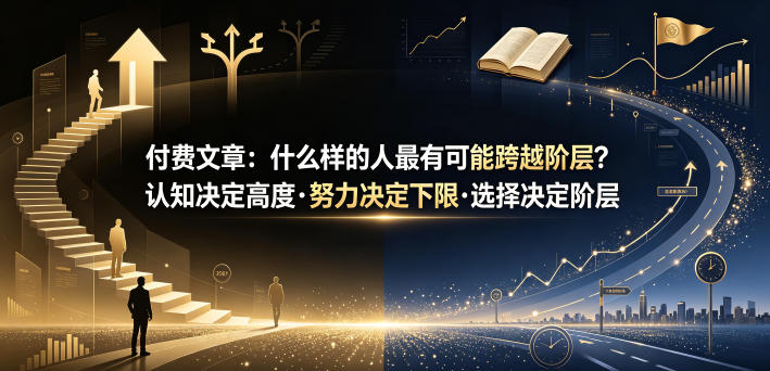 付费文章：什么样的人最有可能跨越阶层？认知决定高度·努力决定下限·选择决定阶层-星云网创