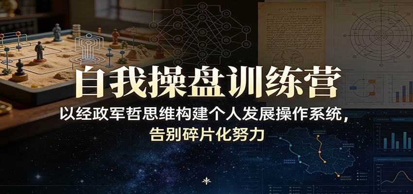 自我操盘训练营：以经政军哲思维构建个人发展操作系统，告别碎片化努力-云网创