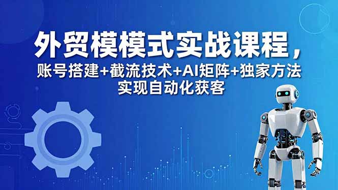 外贸新模式实战课程-更新5月，账号搭建+截流技术+AI矩阵+独家方法实现自动化获客-星云网创