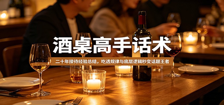 酒桌高手话术：二十年接待经验总结，吃透规律与底层逻辑秒变话题王者-问题不大网创