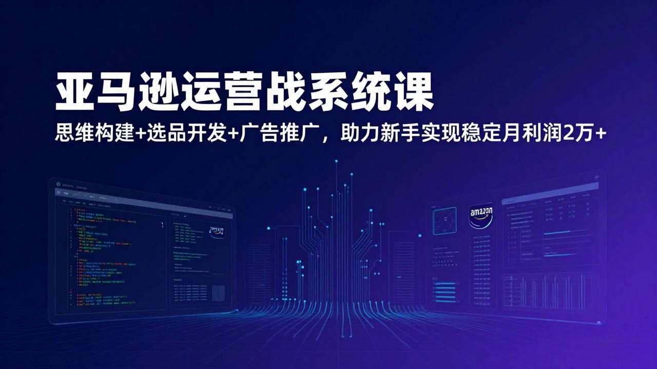 亚马逊运营实战系统课，思维构建+选品开发+广告推广，助力新手实现稳定月利润2万+(更新-星云网创