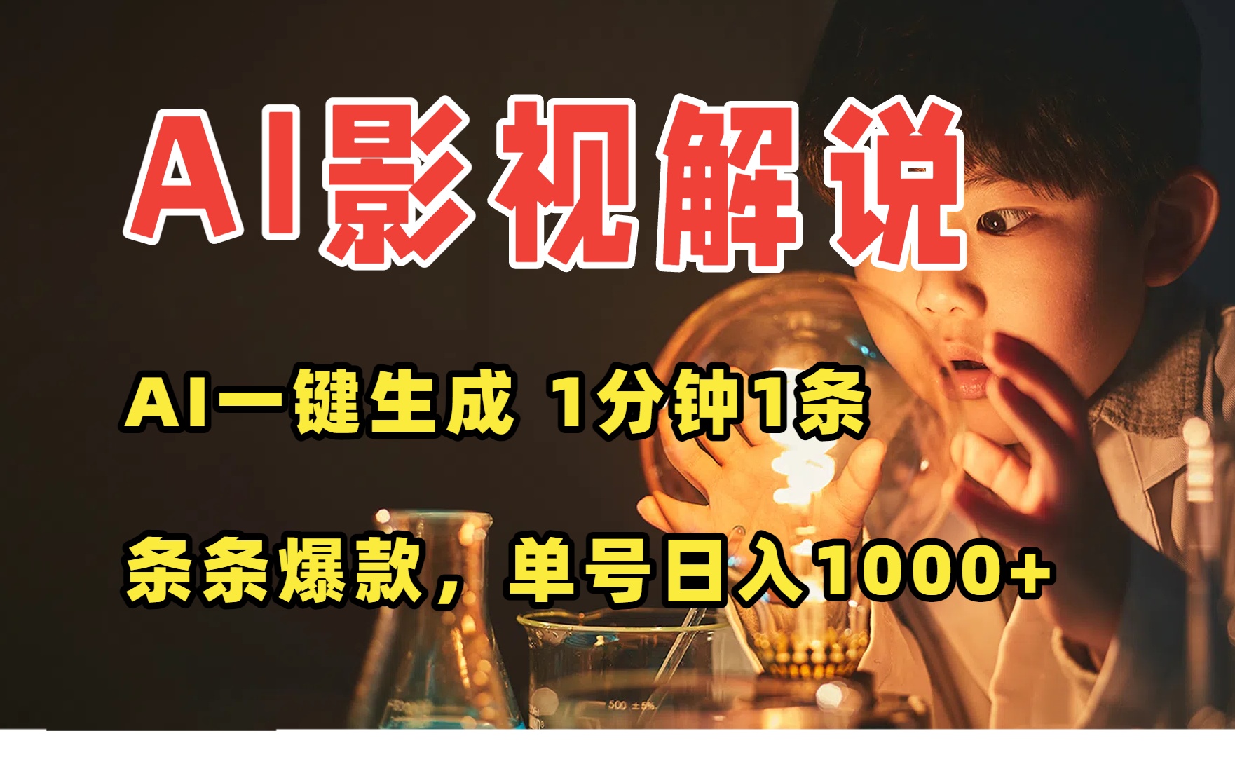 AI一键生成影视解说视频，无需剪辑1分钟1条，条条爆款，多平台变现日入…-柚子轻创