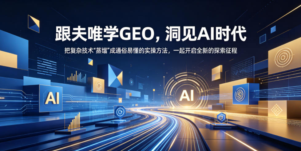 跟夫唯学GEO，洞见AI时代，把复杂技术“蒸馏”成通俗易懂的实操方法，一起开启全新的探索征程-星云网创