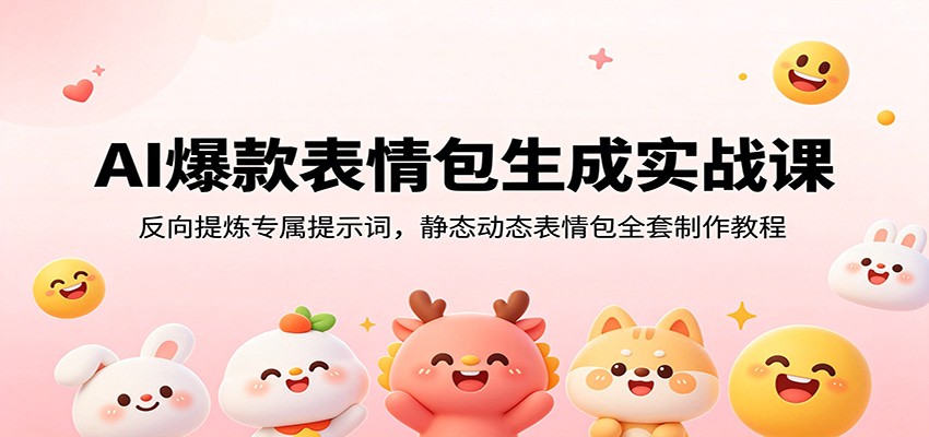 AI爆款表情包生成实战课：反向提炼专属提示词，静态动态表情包全套制作教程-星云网创