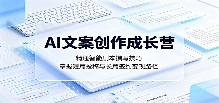 AI文案创作成长营：精通智能剧本撰写技巧，掌握短篇投稿与长篇签约变现路径-星云网创