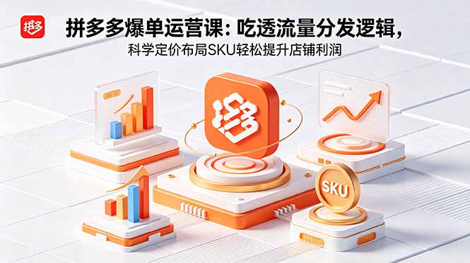 拼多多爆单运营实战课：吃透流量分发逻辑，科学定价布局SKU轻松提升店铺利润-星云网创
