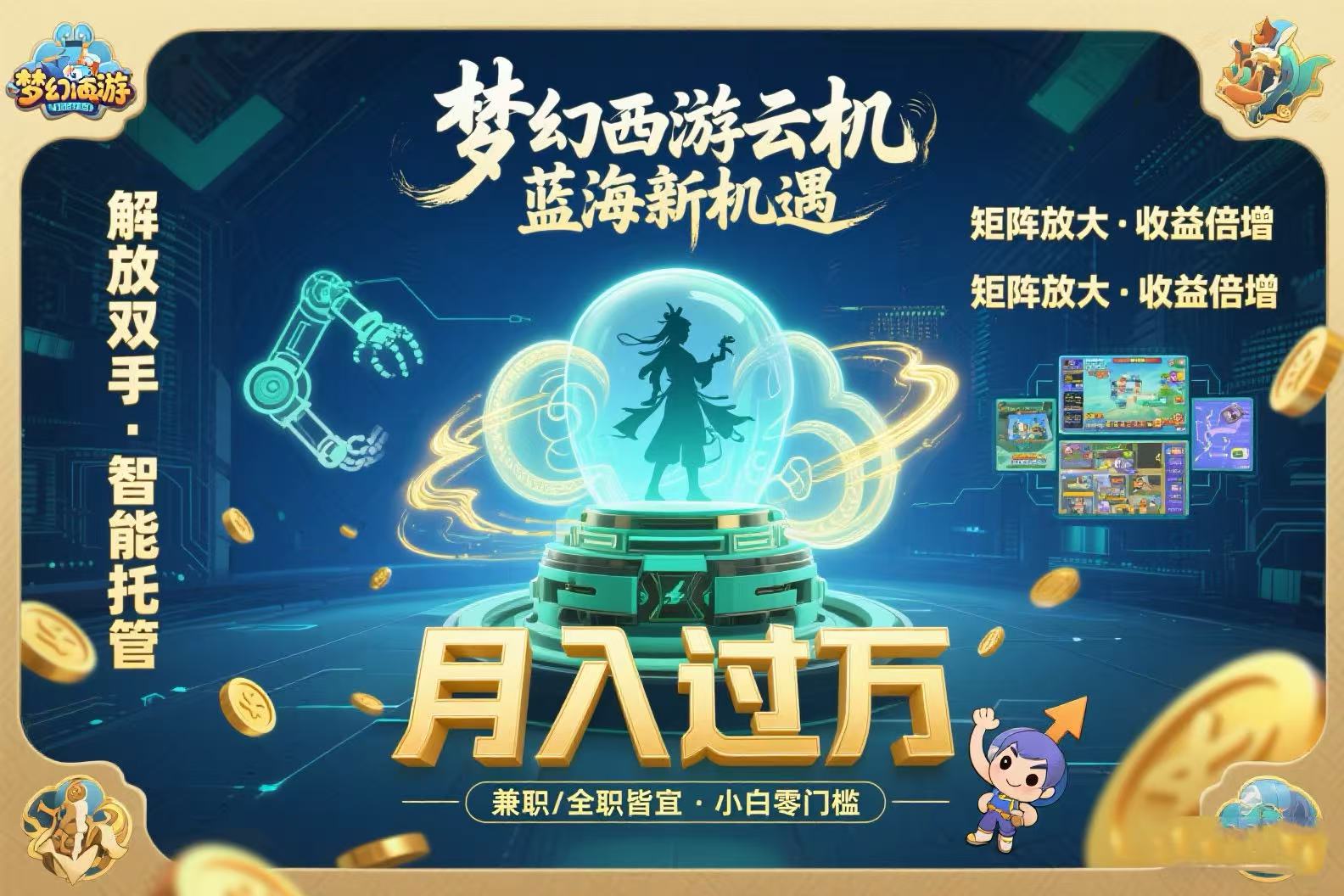梦幻西游云机最新蓝海玩法 解放双手可矩阵放大 轻松月入过万 小白也可…-柚子轻创