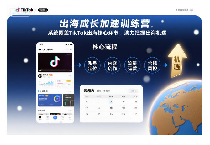 出海成长加速训练营，系统覆盖TikTok出海核心环节，助力把握出海机遇(更新)-星云网创