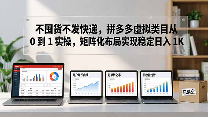 不囤货不发快递，拼多多虚拟类目从 0 到 1 实操，矩阵化布局实现稳定日入 1K-星云网创