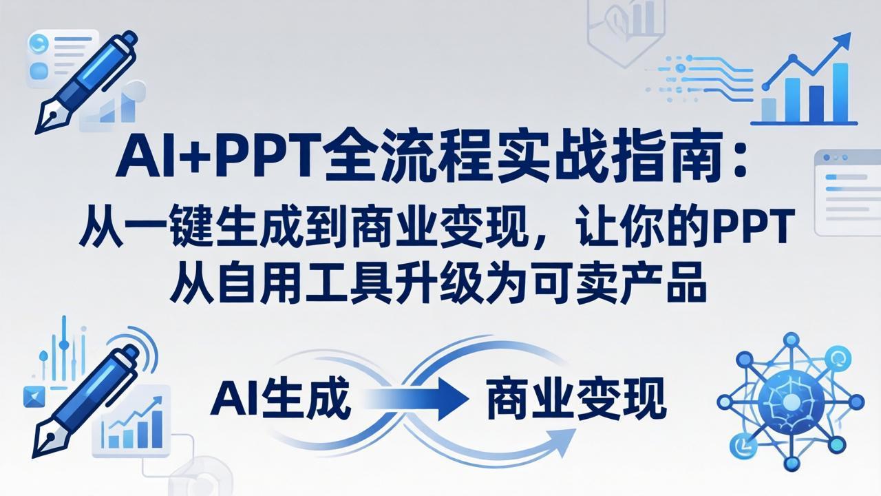 AI+PPT全流程实战指南-更新4月21：从一键生成到商业变现，让你的PPT从自用工具升级为可卖产品-星云网创